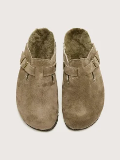 BOSABO Sabots En Velours Taupe