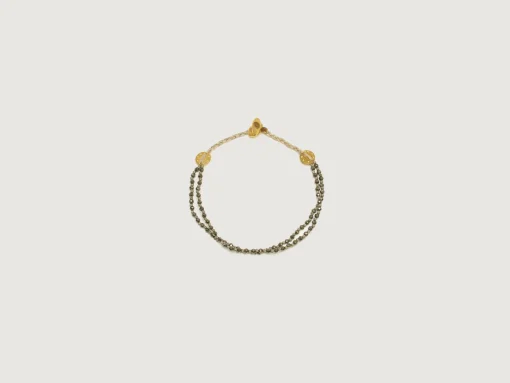 MARY GAITANI Bracelet à Double Rang De Pyrite