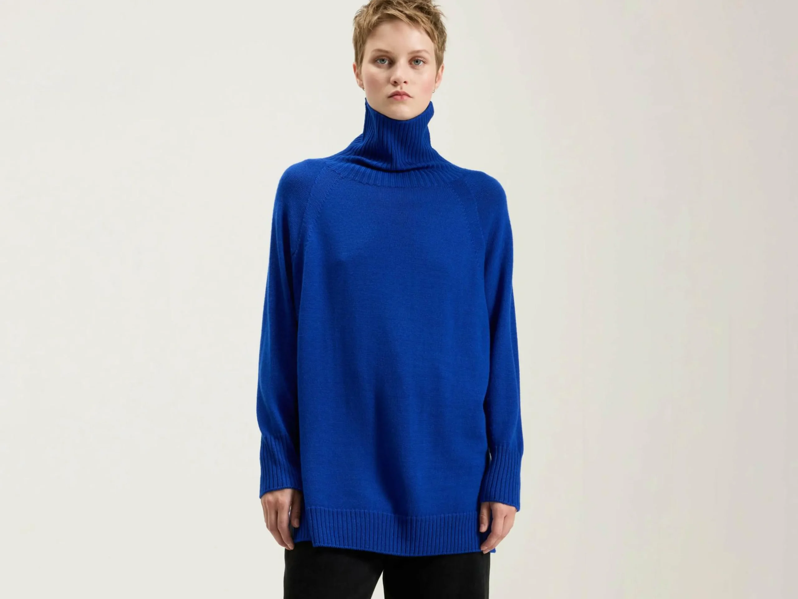 SARAHWEAR Pull Col Roulé En Laine Mérinos