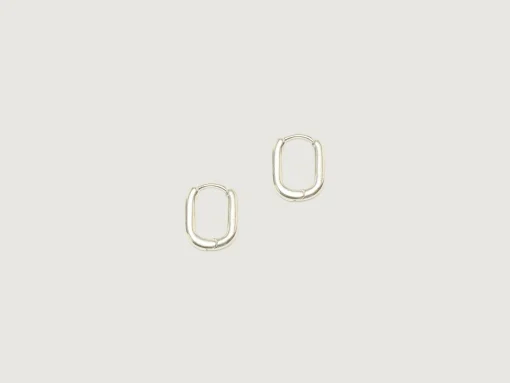 TEN Boucles D'oreilles Oblong En Argent